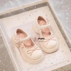 Lolite Pearl Bow Mary Janes